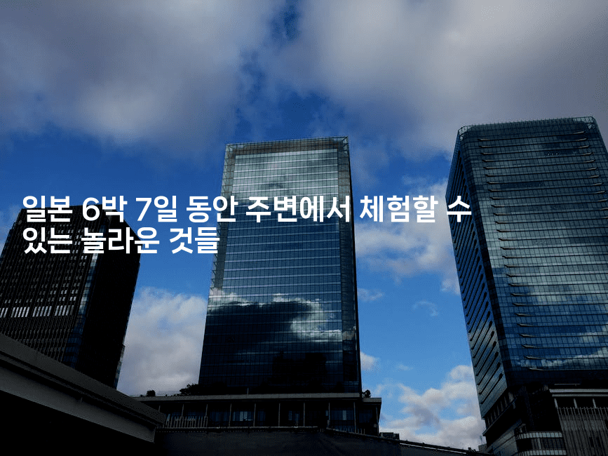 일본 6박 7일 동안 주변에서 체험할 수 있는 놀라운 것들2-미루미루