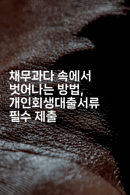 채무과다 속에서 벗어나는 방법, 개인회생대출서류 필수 제출-미루미루