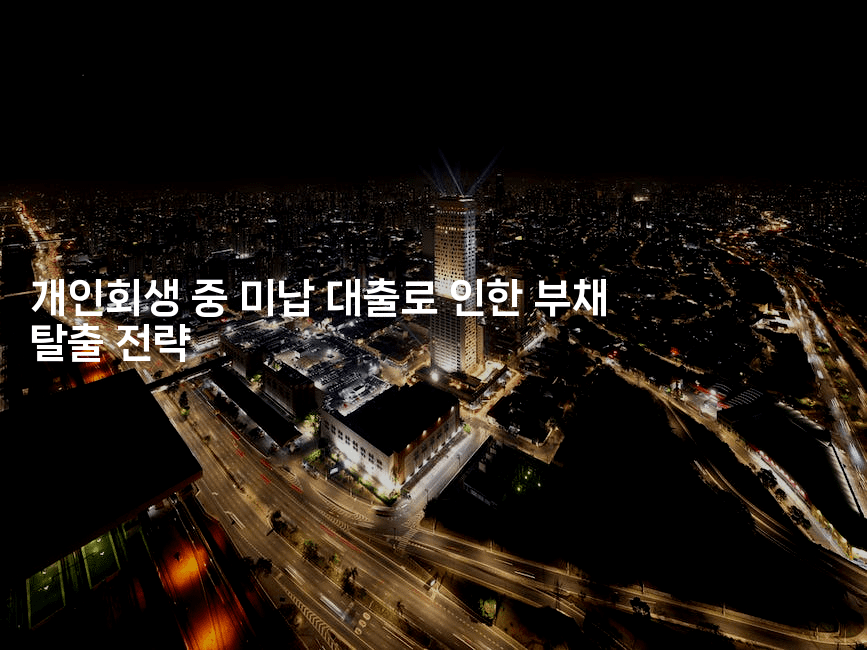 개인회생 중 미납 대출로 인한 부채 탈출 전략-미루미루